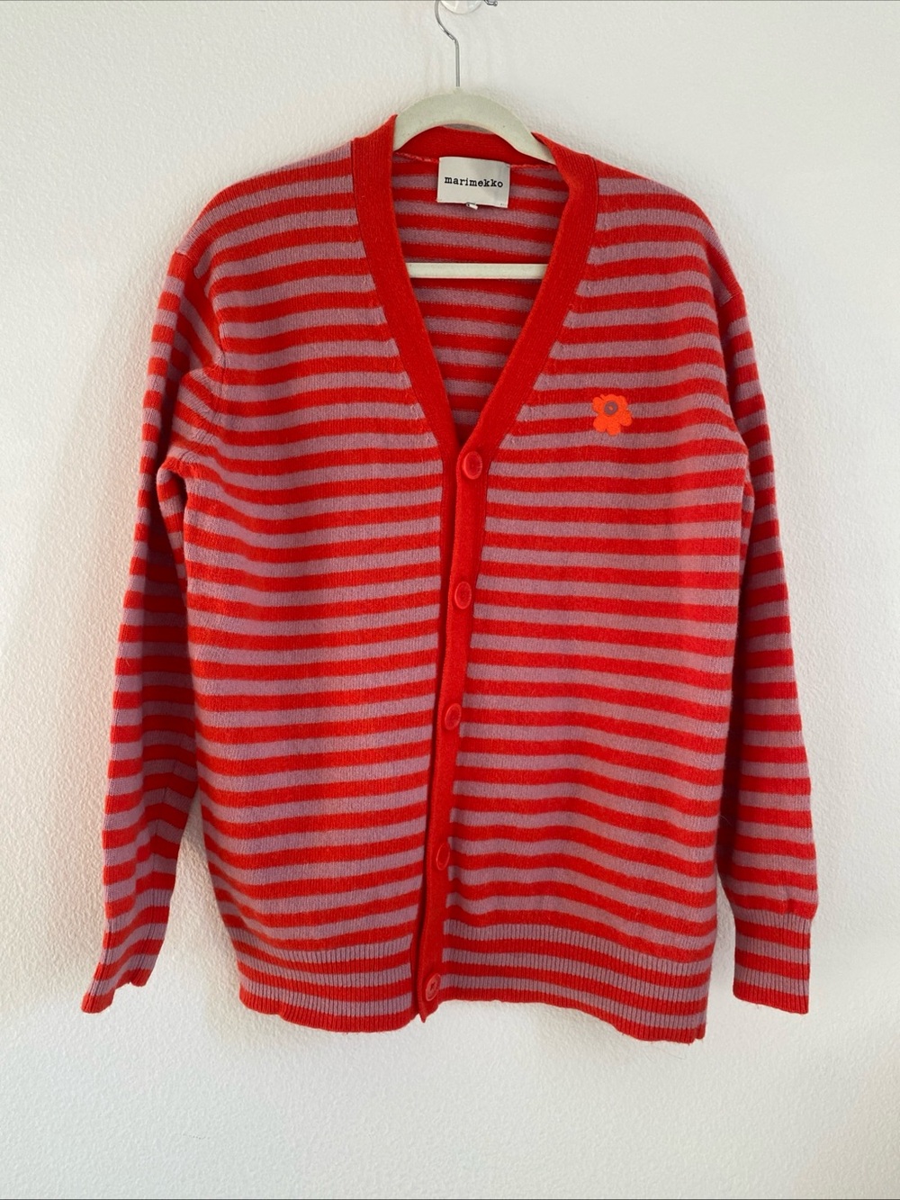 Marimekko Sif Striped Poppy Cardigan